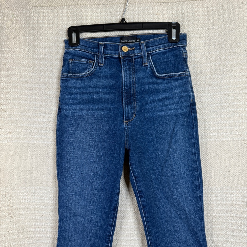FAVORITE DAUGHTER Dallas wash The Valentina Shortie super high rise jean SIZE 25 - Picture 2 of 11